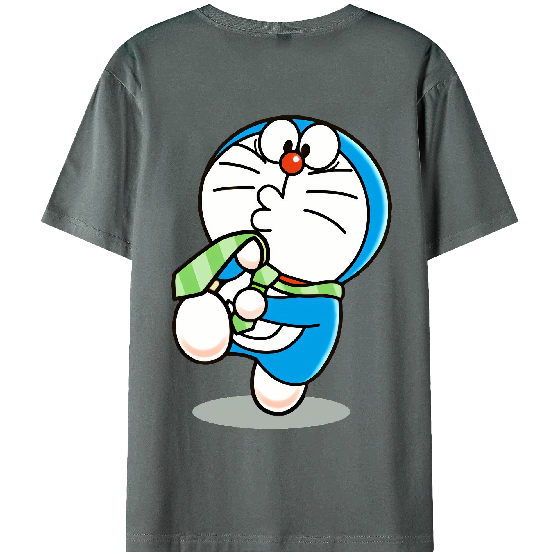 （画像用） ドラえもん Doraemon 綿100％ メンズ半袖Tシャツ（バックプリント） 通気性